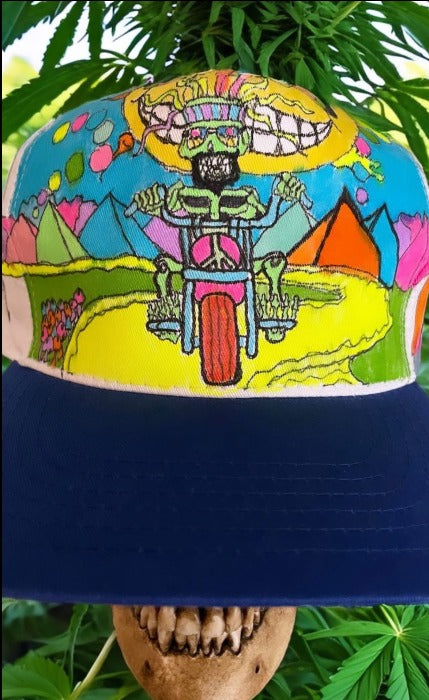 "GDTRFB" Hand Drawn All Over Cap Vintage Snapback