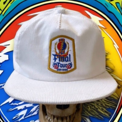 Final Tour White Snapback Cap Corduroy