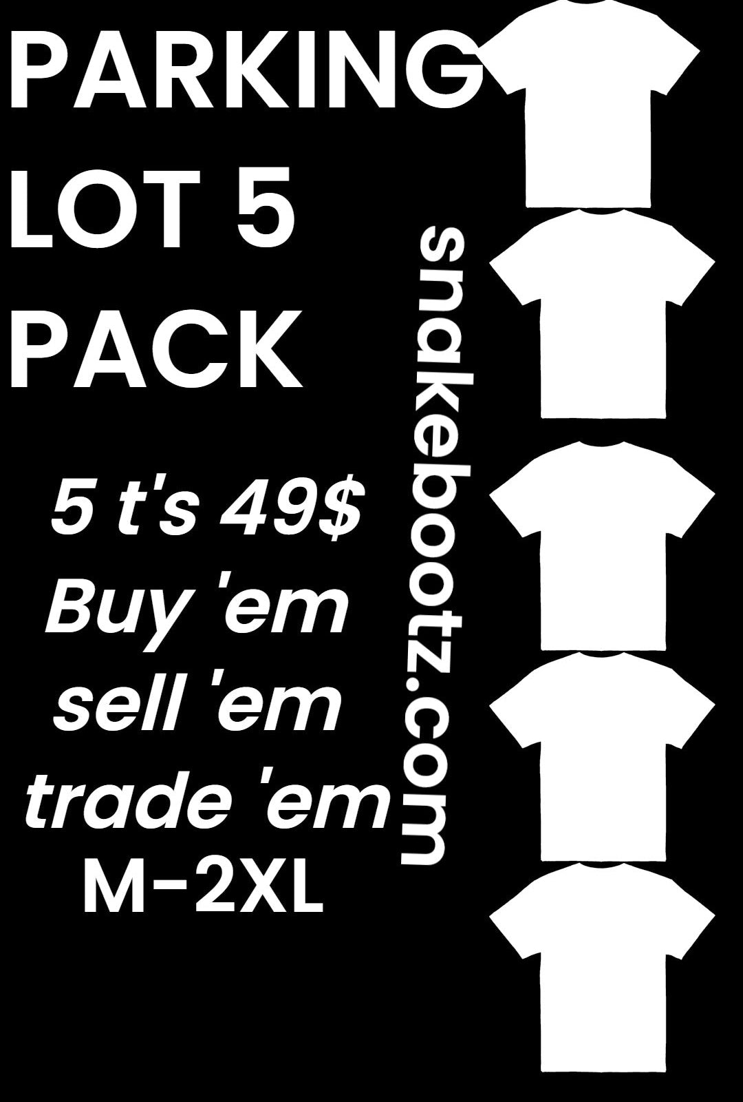 Parking Lot Tee Shirt 5 Pack