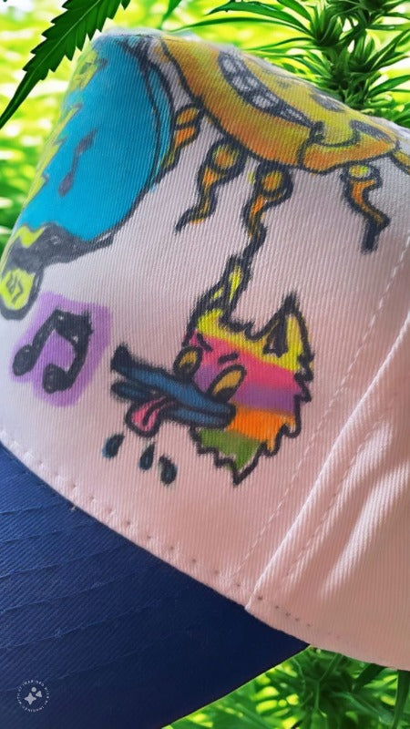 Hand Drawn All Over Cap Vintage Snapback