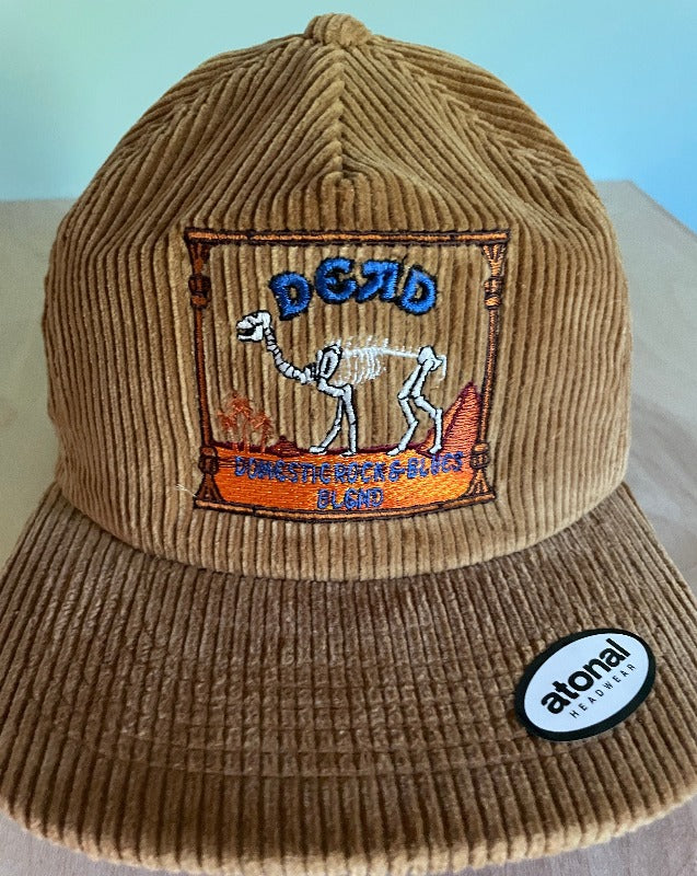 Dead Camel Skeleton Hat Wide Wale Corduroy Cotton 5 Panel Trucker Cap Snapback