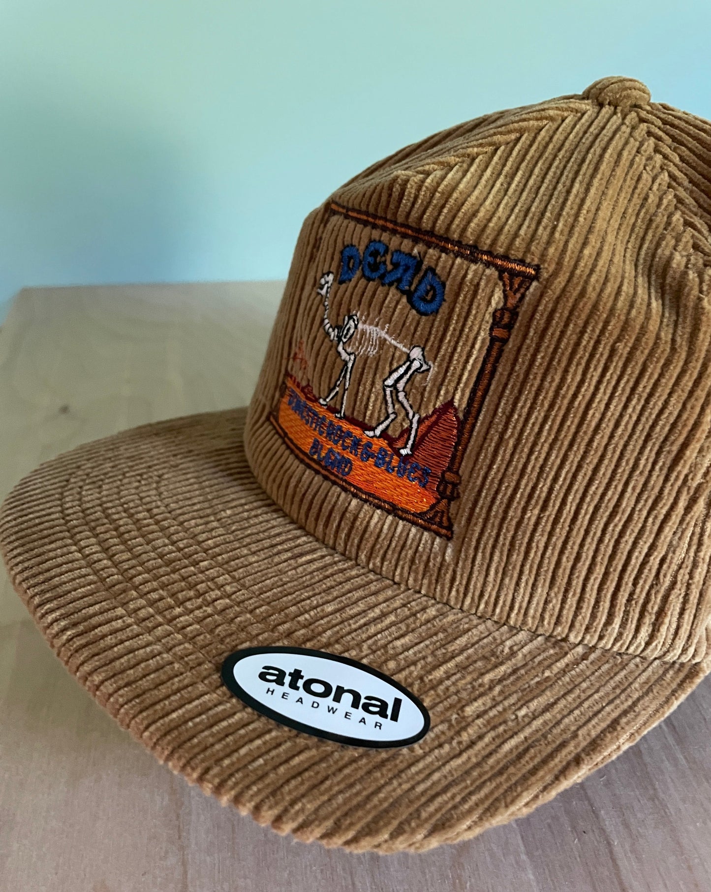 Dead Camel Skeleton Hat Wide Wale Corduroy Cotton 5 Panel Trucker Cap Snapback