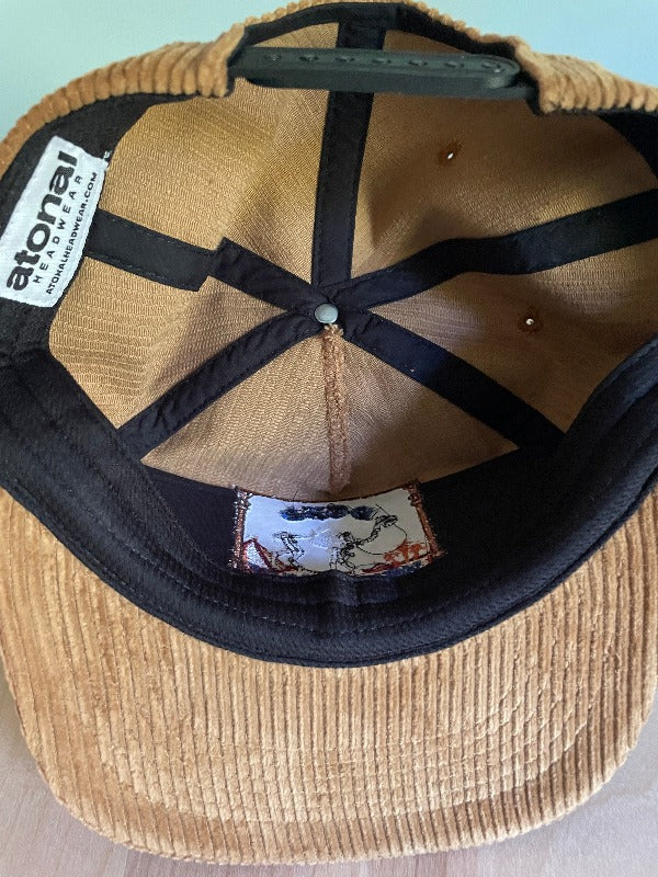 Dead Camel Skeleton Hat Wide Wale Corduroy Cotton 5 Panel Trucker Cap Snapback