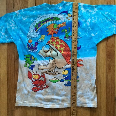 Authentic Vintage Deadstock 90s Liquid Blue Joey Mars Beach Autographed T-Shirt XL USA