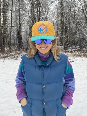 "Power Crystals" Corduroy Cotton Snapback Cap