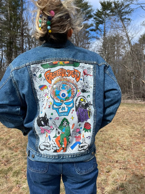 Jacket Painted Jean Jackets With Design On Back Men's Hand Painted