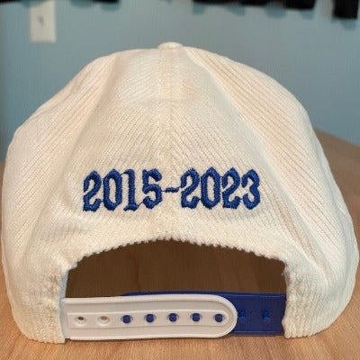 Final Tour White Snapback Cap Corduroy