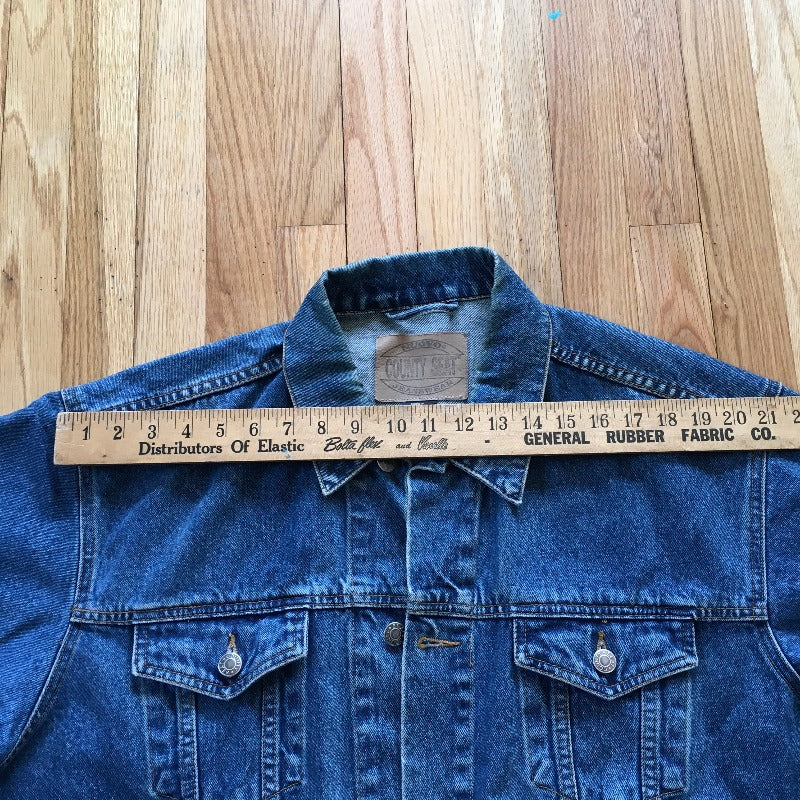 Hand Painted Denim Jean Jacket Large