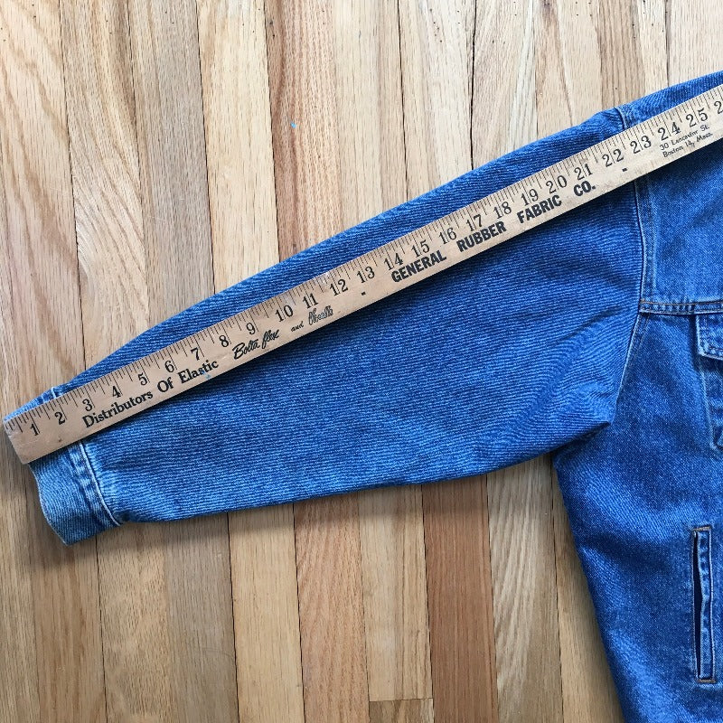 Hand Painted Denim Jean Jacket Large