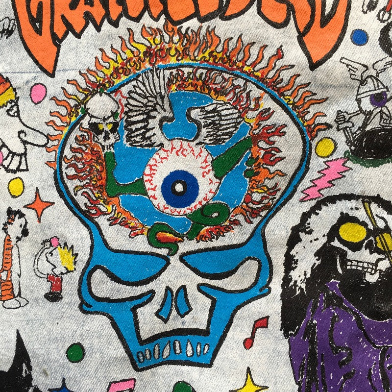 Hand Painted Denim Jean Jacket Large