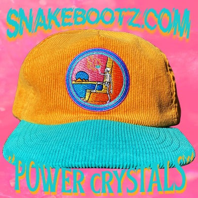 "Power Crystals" Corduroy Cotton Snapback Cap