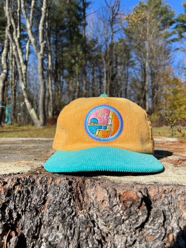 "Power Crystals" Corduroy Cotton Snapback Cap