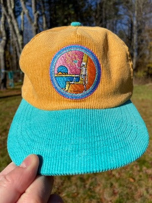 "Power Crystals" Corduroy Cotton Snapback Cap