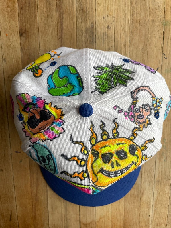 Hand Drawn All Over Cap Vintage Snapback
