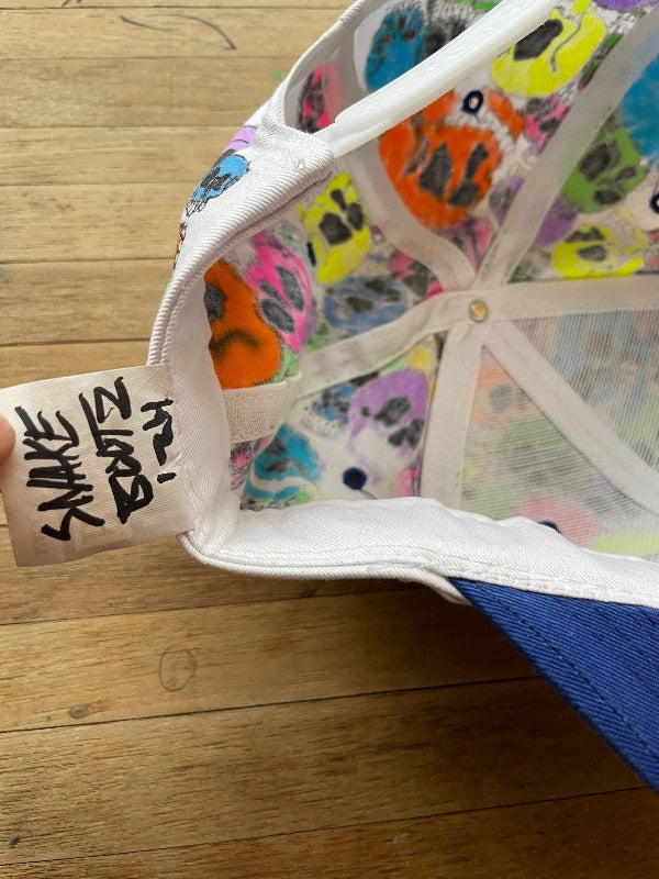 "Skull Pile" Hand Drawn All Over Cap Vintage Snapback