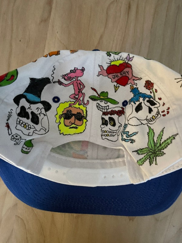 "Over the Rainbow" Hand Drawn All Over Cap Vintage Snapback