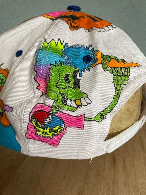 "Big 3" Hand Drawn All Over Cap Vintage Snapback