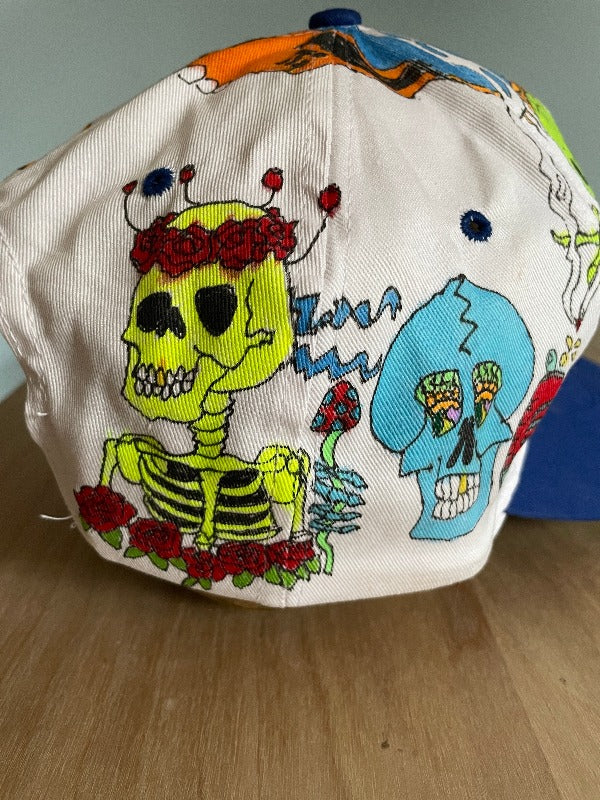 "Big 3" Hand Drawn All Over Cap Vintage Snapback