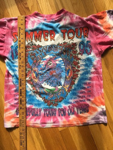 Autentiški vintage vasaros turo 1995 m. Grateful Dead „parking aikštelės“ marškinėliai XL
