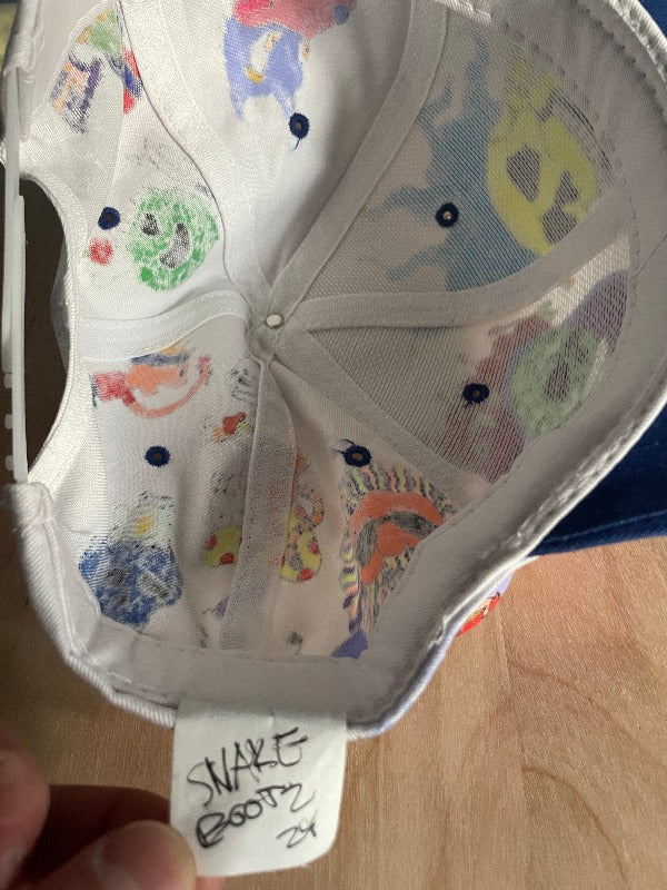 Double Trouble" Hand Drawn All Over Cap Vintage Snapback