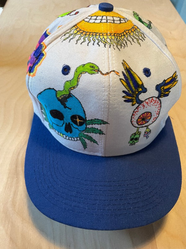 "Flying Eye" Hand Drawn All Over Cap Vintage Snapback
