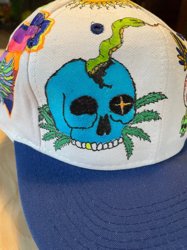 "Flying Eye" Hand Drawn All Over Cap Vintage Snapback