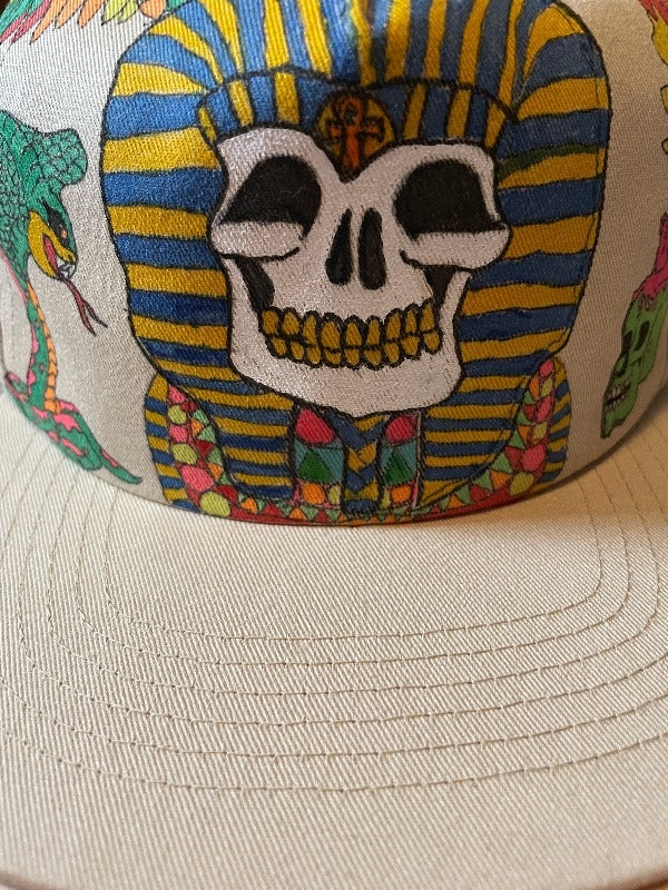 "Pharaoh" Hand Drawn All Over Cap Snapback