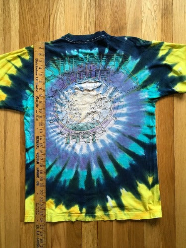 本物のヴィンテージ 1991 色あせたグレイトフル デッド サマー ツアー T シャツ ラージ タイダイ