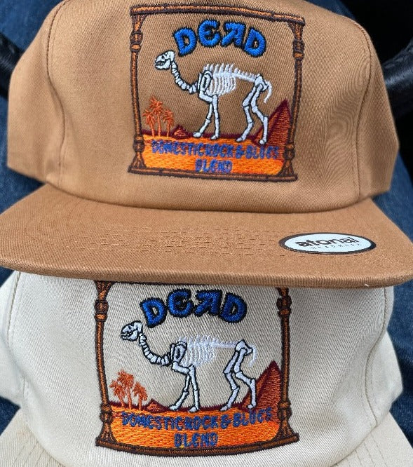 Dead Camel Skeleton Hat Twill Cotton 5 Panel Trucker Cap Snapback