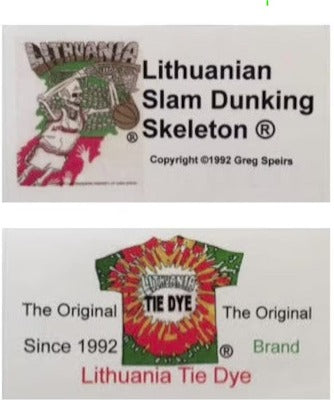 Lithuania Olympic Basketball Tie Dye T-Shirt 1992 Reissue Tee Slam Dunk