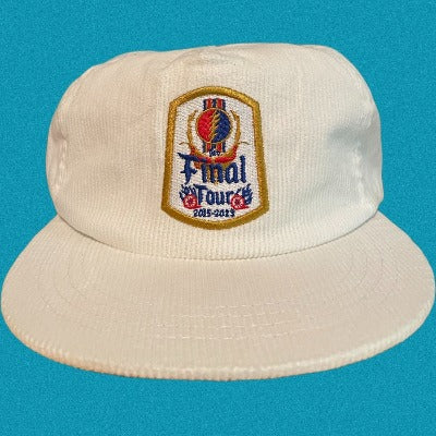Final Tour White Snapback Cap Corduroy