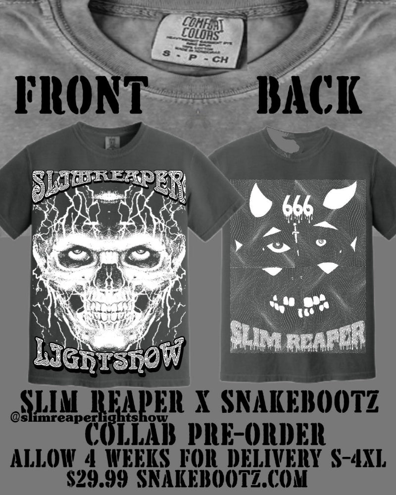 Pre-Order: Slim Reaper x Snakebootz Collab Comfort Colors Pepper T-Shirt