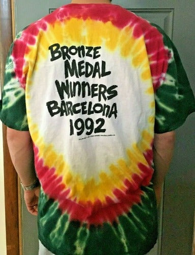 Lithuania Olympic Basketball Tie Dye T-Shirt 1992 Reissue Tee Slam Dunk