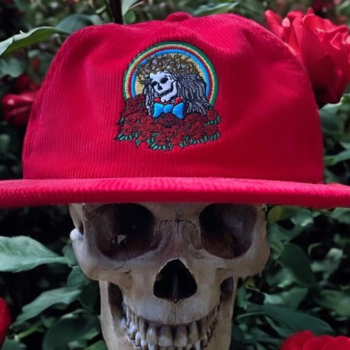 Uncle Sam Thorne Snapback Cap Red Skull & Roses