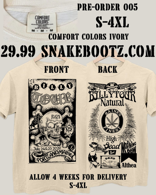 Pre-Order 005: Billy Tour Break a Leg Comfort Colors Ivory T-Shirt
