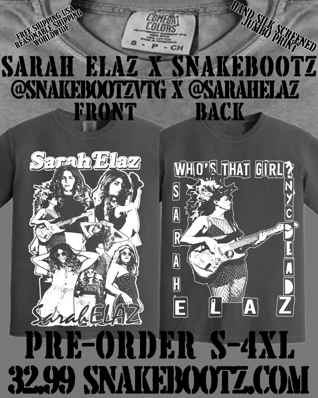 Pre-Order: Sarah Elaz Collab T-Shirt S-4XL