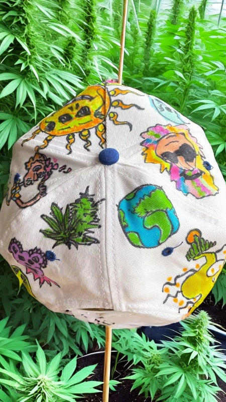 Hand Drawn All Over Cap Vintage Snapback