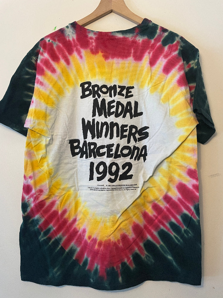 Lithuania Olympic Basketball Tie Dye T-Shirt 1992 Reissue Tee Slam Dunk