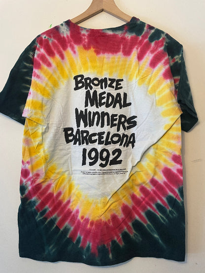 Lithuania Olympic Basketball Tie Dye T-Shirt 1992 Reissue Tee Slam Dunk