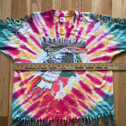 Authentic Vintage 1992 Lithuania Basketball T-Shirt Tie Dye XL