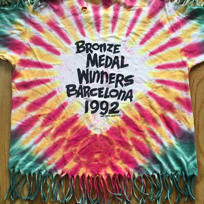 Authentic Vintage 1992 Lithuania Basketball T-Shirt Tie Dye XL