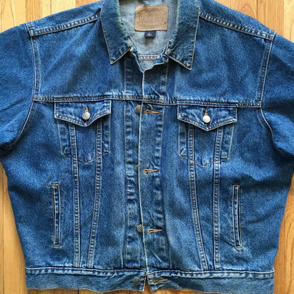 Hand Painted Denim Jean Jacket Large