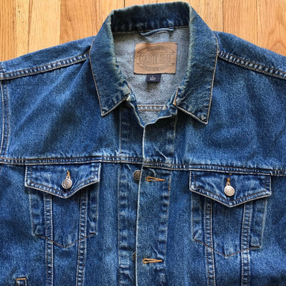 Hand Painted Denim Jean Jacket Large