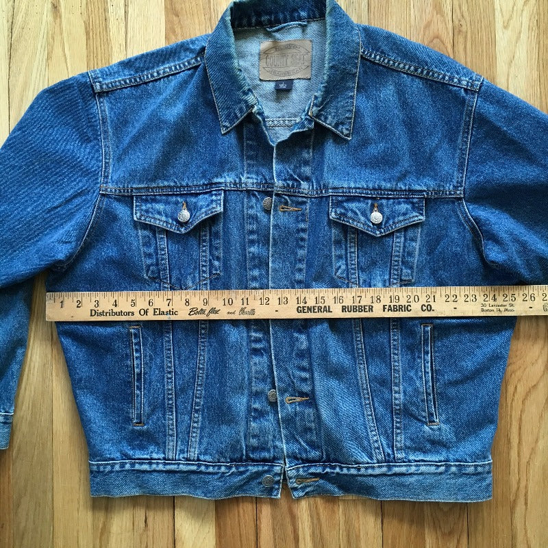 Hand Painted Denim Jean Jacket Large