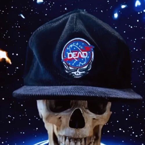 Space Corduroy 5 Panel Cap Nasa Stealie Black Trucker