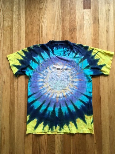 Autentiški vintage 1991 Faded Grateful Dead Summer Tour Tee Large Tie Dye