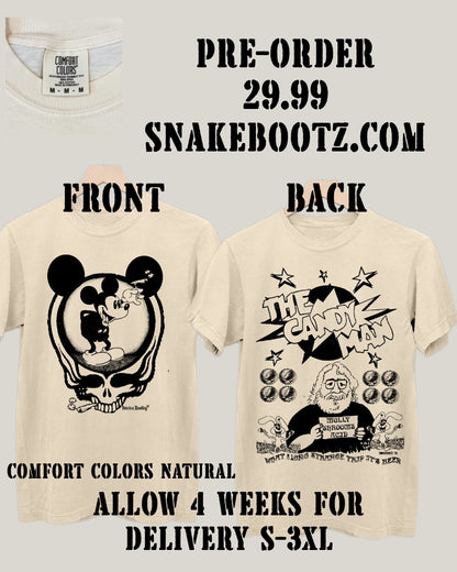 Pre-Order Steamboat Willie x Candyman Comfort Colors Natural T-Shirt